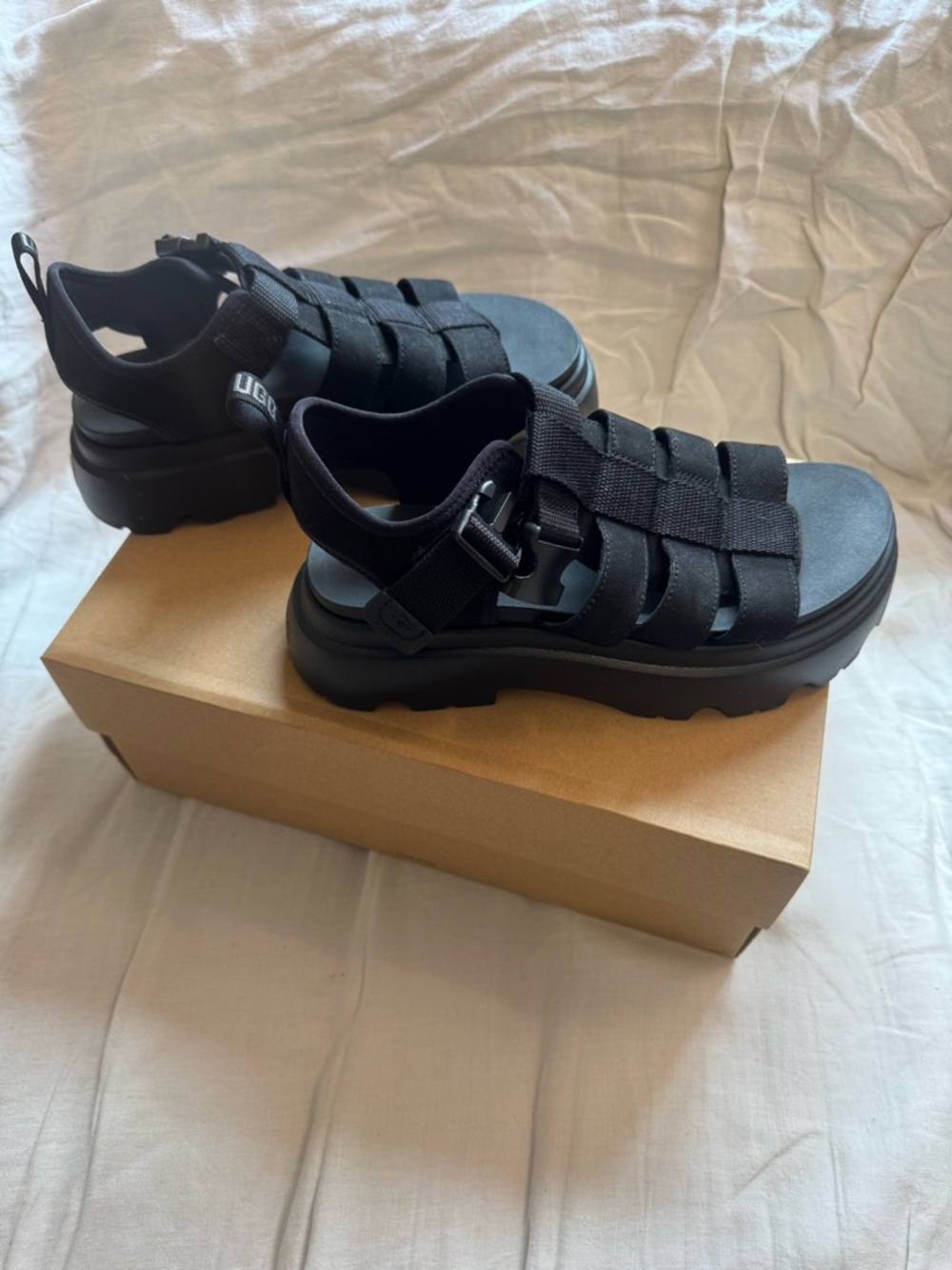NWT UGG Cora Platform Sandals in Black
